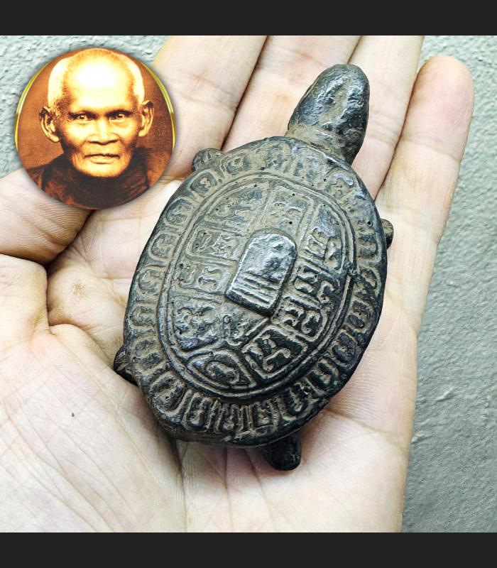 Magic Wealth Turtle Buddha JinDaMani Protection Guardian Boon Thai Amulet #18056