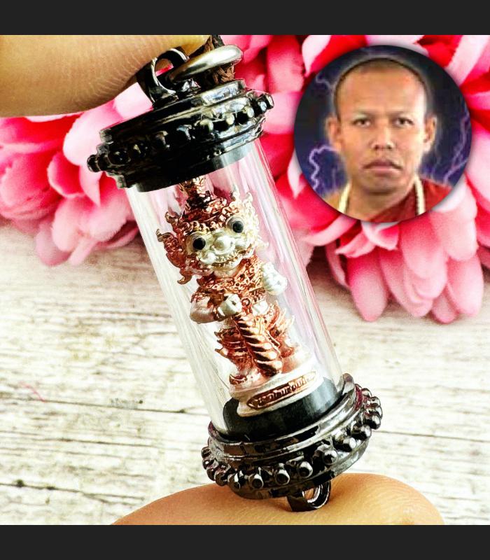 Wessuwan Guardian Ghost Protection Magic Millionaire Rich Nen Thai Amulet #18058