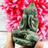 Antique Closed Eye Pidta Yantra Green Bronze Guard Protection Thai Amulet #18066