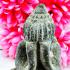 Antique Closed Eye Pidta Yantra Green Bronze Guard Protection Thai Amulet #18066