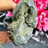 Antique Green Bronze Statue Closed Eye Pidta Shield Protection Thai Amulet 18067