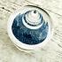 Sarira Relic More Mercy Holy Sacred Bead Stupa Deep Navy Blue Thai Amulet #18075
