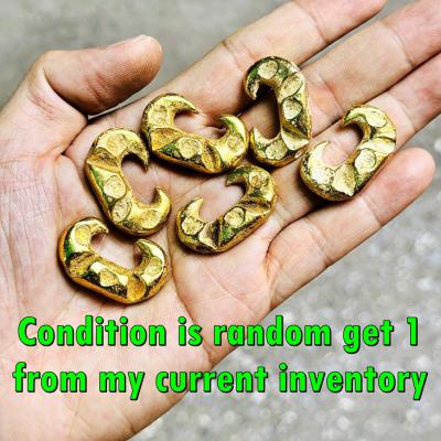 Leklai Suwanracha Yellow Gold Magic Demon Horn Evil Protection Thai Amulet 18082