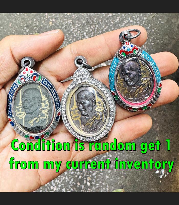 Silver Casing Good Lucky Medal Wealth Change Fortune MahaSila Thai Amulet #18088
