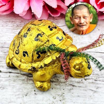 Turtle Yantra Magic Protection Good Future Fortune Mahasila Thai Amulet #18094