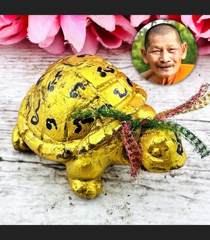 Turtle Yantra Magic Protection Good Future Fortune Mahasila Thai Amulet #18094