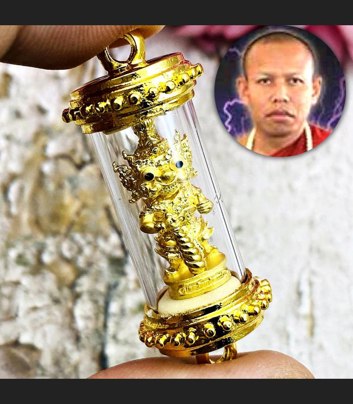 Wessuwan Guardian Evil Protection Magic Millionaire Rich Nen Thai Amulet #18109