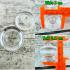 Empty Box Pagoda Acrylic Clear Case Buddha Relic Stupa 3.5cm Thai Amulet #18123