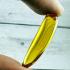 Leklai Kaew Naga Eye Healing Stone Wealth Yellow Crystal Tooth Thai Amulet 18125