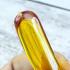 Leklai Kaew Naga Eye Healing Stone Wealth Yellow Crystal Tooth Thai Amulet 18125