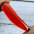 Leklai Kaew Naga Eye Healing Crystal Stone Power Win Red Tooth Thai Amulet 18126