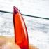 Leklai Kaew Naga Eye Healing Crystal Stone Power Win Red Tooth Thai Amulet 18126
