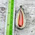 Leklai Kaew Naga Eye Healing Crystal Stone Power Win Red Tooth Thai Amulet 18126