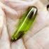 Leklai Kaew Tooth Naga Eye Healing Crystal Stone Lucky Green Thai Amulet #18128