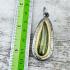 Leklai Kaew Tooth Naga Eye Healing Crystal Stone Lucky Green Thai Amulet #18128