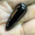 Leklai Naga Eye Healing Stone Fang Crystal Protection Black Thai Amulet #18130