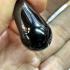 Leklai Naga Eye Healing Stone Fang Crystal Protection Black Thai Amulet #18130