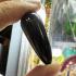Leklai Naga Eye Healing Stone Fang Crystal Protection Black Thai Amulet #18130