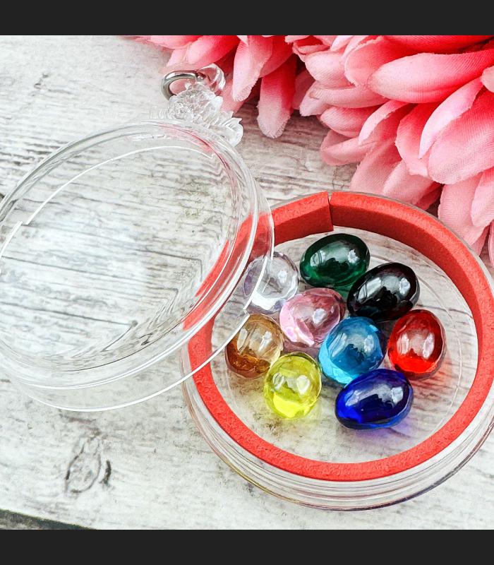Crystal Set 9pcs Naga Eye Leklai Healing Stone Successful Egg Thai Amulet #18137
