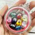 Set 9pcs Naga Eye Leklai Magic Rich Healing Stone Oval Crystal Thai Amulet 18138