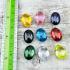Set 9pcs Naga Eye Leklai Magic Rich Healing Stone Oval Crystal Thai Amulet 18138