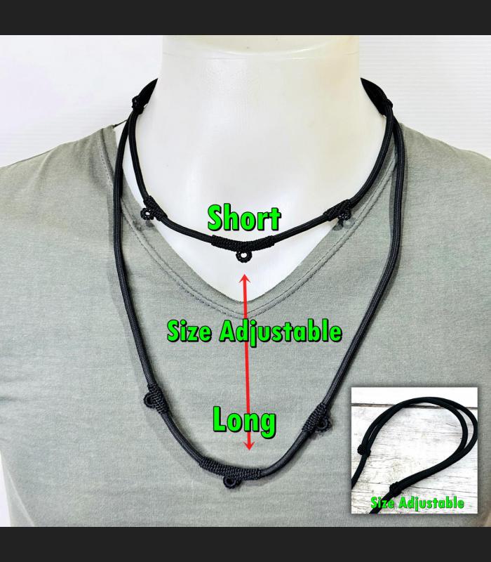 Necklace Chain Nylon Cord 3hook Adjustable Long Woven Rope Diy Thai Amulet 18143