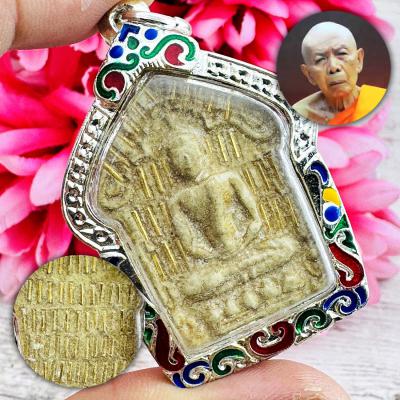 Khunpaen Ashes Gambling Win Tomb Takrut Tim WatLaHanRai Be2515 Thai Amulet 18148