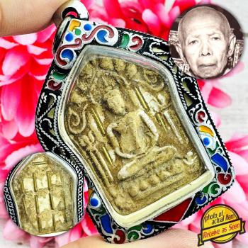 Silver Casing Lust Khunpaen Tim WatRahanrai 15Takrut Be2515 Thai Amulet #18158