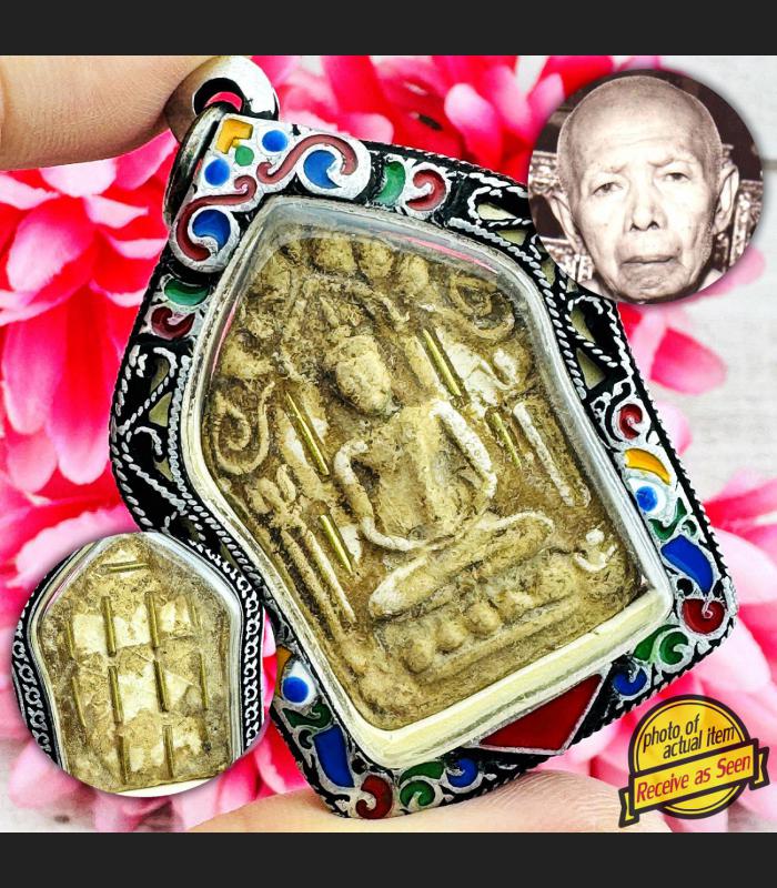 Silver Casing Lust Khunpaen Tim WatRahanrai 15Takrut Be2515 Thai Amulet #18158