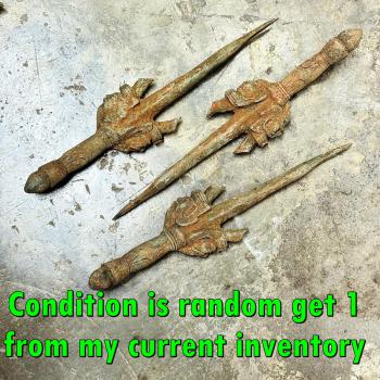 Antique Angkor Khmer Bronze Warrior Lersri Hermit Deity Guardian Bayon #18163