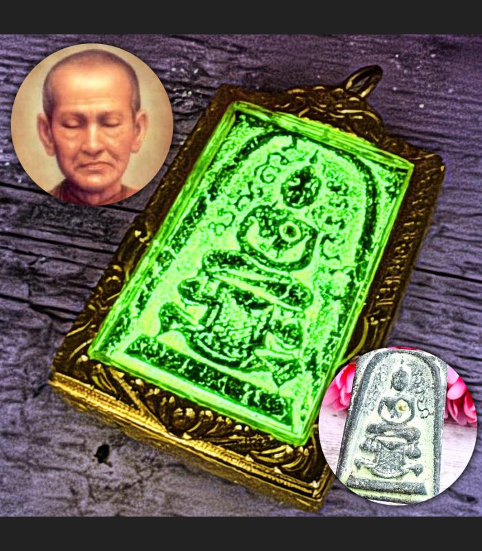 Somdej Yant Toh WatRaKang Leklai Buddha Glow Magic Protection Thai Amulet #18165