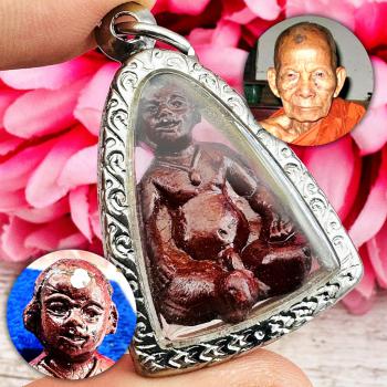 Guman Boy Lokok Prai Ash Gambling Win Money Rich Lp Pad Be2551 Thai Amulet 18166