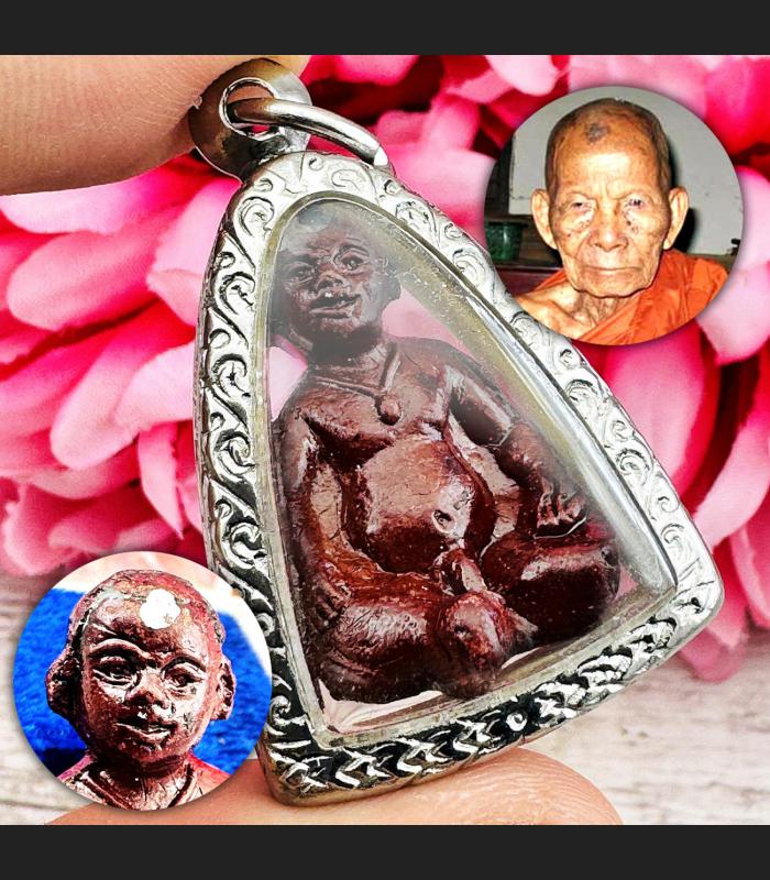 Guman Boy Lokok Prai Ash Gambling Win Money Rich Lp Pad Be2551 Thai Amulet 18166