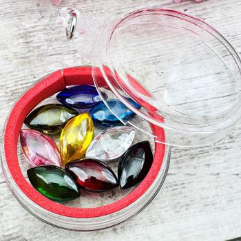 Crystal Set 9pcs Naga Eye Leklai Healing Diamond Wealth Nakee Thai Amulet #18177