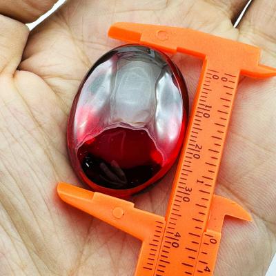 Large Oval Red Naga Eye Healing Lucky Gem Stone Leklai Crystal Thai Amulet 18178