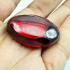 Large Oval Red Naga Eye Healing Lucky Gem Stone Leklai Crystal Thai Amulet 18178