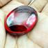 Large Oval Red Naga Eye Healing Lucky Gem Stone Leklai Crystal Thai Amulet 18178