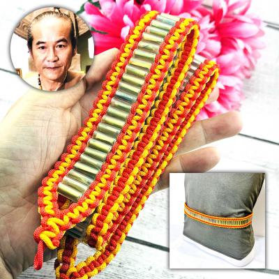Waist Belt 108 Takrut Protection Magic Lucky Rich Wealth Kom Thai Amulet #18186