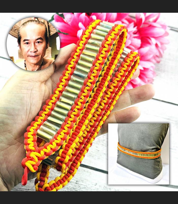 Waist Belt 108 Takrut Protection Magic Lucky Rich Wealth Kom Thai Amulet #18186
