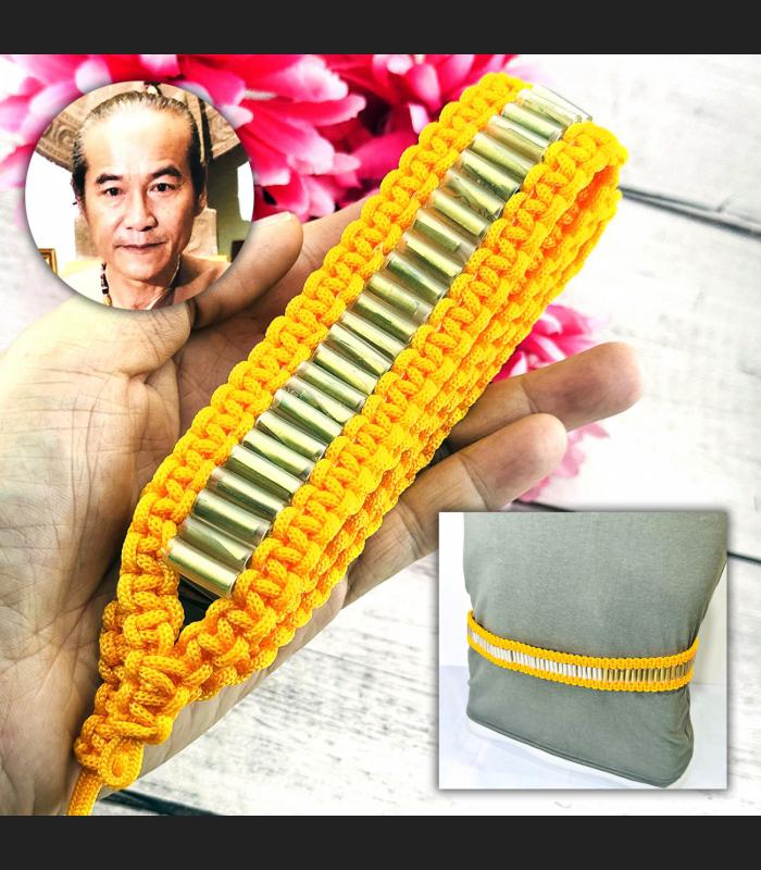 Waist Belt 108 Takrut Protection Gun Safty Survival Shield Kom Thai Amulet 18187