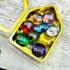 Crystal 9pcs Naga Eye Leklai Magic Wealth Stone Round Button Thai Amulet #18197