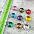 Crystal 9pcs Naga Eye Leklai Magic Wealth Stone Round Button Thai Amulet #18197