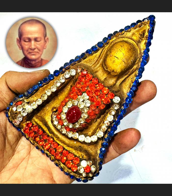 Antique NangPaya Somdej Toh WatRakang Crystal Naga Eye Leklai Thai Amulet #18209