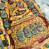 Jumbo Wall Somdej Toh WatRaKang Monk Pray Jade Crystal Leklai Thai Amulet #18214