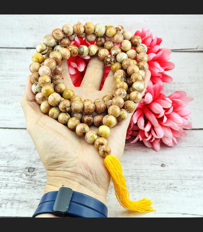 Necklace 108 Bead Buddha Dot Relic Stone SamRoiYod HinPhraTad Thai Amulet #18221