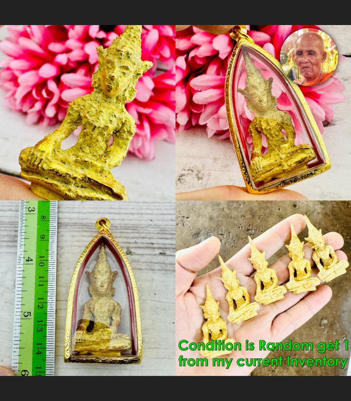 Leklai SuWanRaCha Yellow Gold Buddha Armor Change Fortune Rich Thai Amulet 18225 Leklai SuWanRaCha Yellow Gold Buddha Armor Change Fortune Rich Thai Amulet 18225