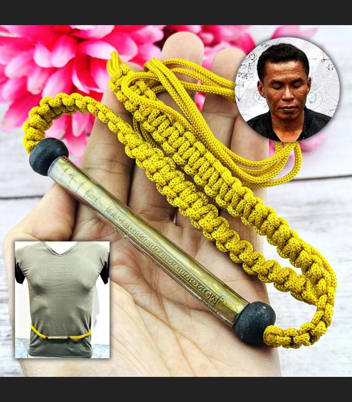 Waist Belt Yantra Takrut Protection Diamond Armor Takrud Tawee Thai Amulet 18248
