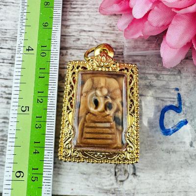 HinPhraTad SamRoiYod Somdej Buddha Relic Dot Stone Lucky Guard Thai Amulet 18253