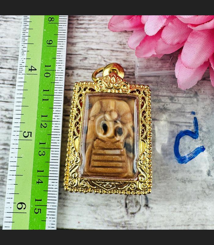 HinPhraTad SamRoiYod Somdej Buddha Relic Dot Stone Lucky Guard Thai Amulet 18253
