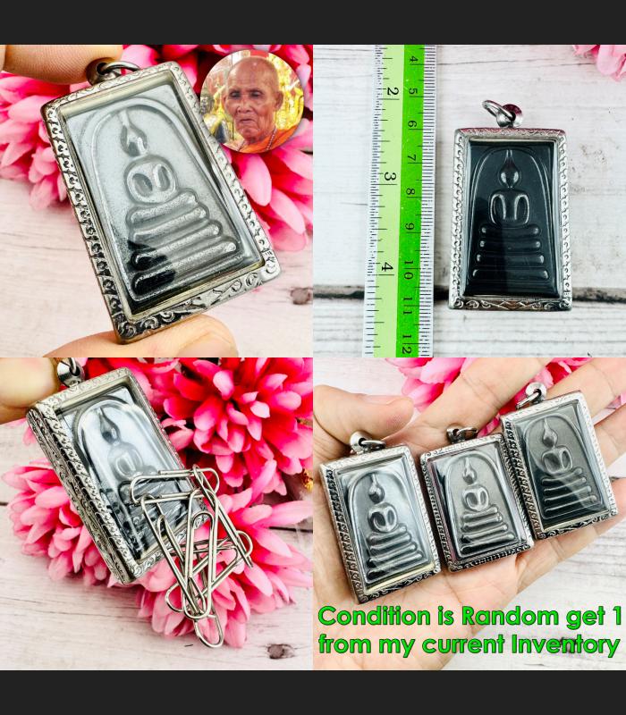 Leklai Kotipe Black Shine Mekaphat Magnetic Toh Somdej Protect Thai Amulet 18255